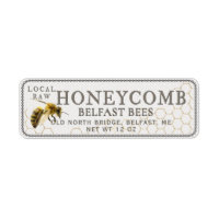 Return Address Honeycomb with Realistic Bee Label