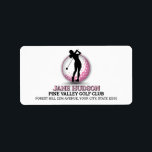 Return Address Label<br><div class="desc">Minimalist Custom Elegant Women Golfer Monogram Design Return Label, by Edward Eksi. Easy modification of TEXTS for your needs.</div>