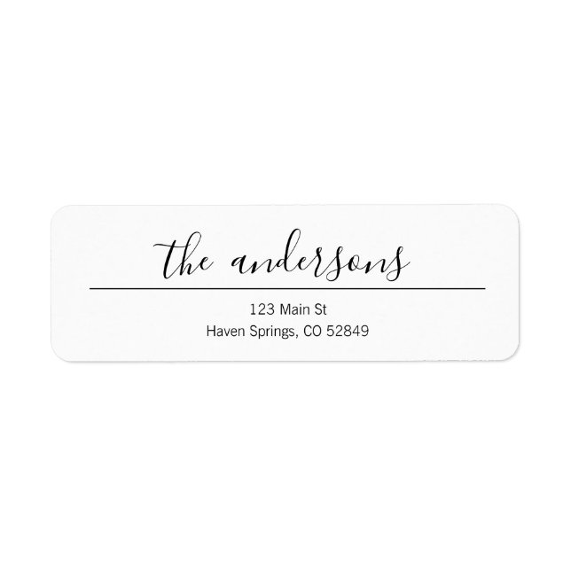 Return Address Label (Front)