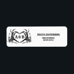 Return Address Label<br><div class="desc">Till Death do us part gothic heart skeleton wedding</div>