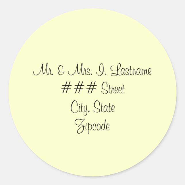 return address label (Front)