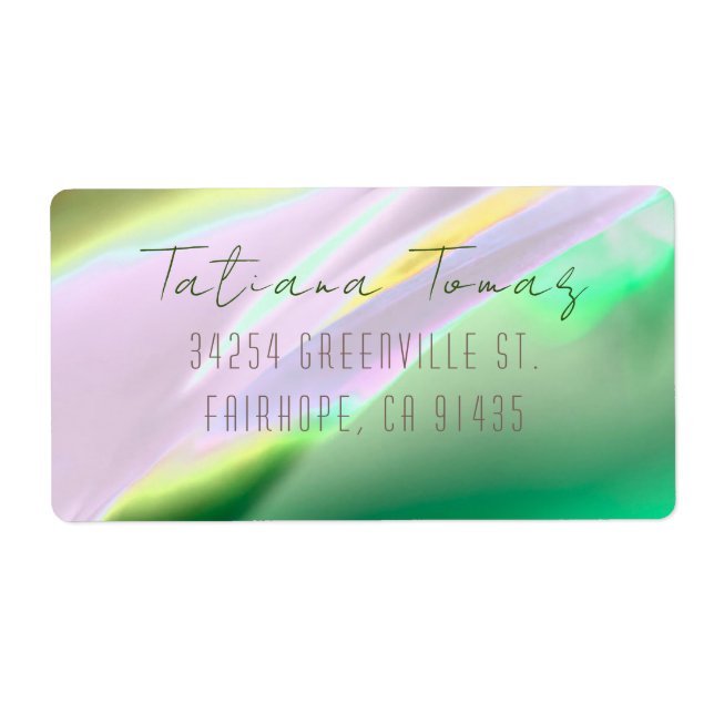 Return Address Label  (Front)