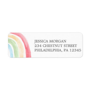 Return Address Label Boho Rainbow