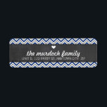 RETURN ADDRESS LABEL bold chevron glitter stripe<br><div class="desc">Setup as a template it is simple for you to add your own details, or hit the customize button and you can add or change text, fonts, sizes etc> TIP :: 1. To resize / reposition the image/photo hit the "Customise It" button. 2. You can also change the fonts and...</div>