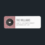 RETURN ADDRESS LABEL chevron glitter red grey<br><div class="desc">Setup as a template it is simple for you to add your own details, or hit the customize button and you can add or change text, fonts, sizes etc> TIP :: 1. To resize / reposition the image/photo hit the "Customise It" button. 2. You can also change the fonts and...</div>