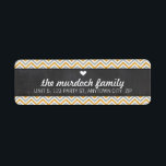 RETURN ADDRESS LABEL chevron glitter stripe gold<br><div class="desc">Setup as a template it is simple for you to add your own details, or hit the customize button and you can add or change text, fonts, sizes etc> TIP :: 1. To resize / reposition the image/photo hit the "Customise It" button. 2. You can also change the fonts and...</div>