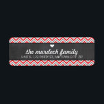 RETURN ADDRESS LABEL chevron glitter stripe red<br><div class="desc">Setup as a template it is simple for you to add your own details, or hit the customize button and you can add or change text, fonts, sizes etc> TIP :: 1. To resize / reposition the image/photo hit the "Customise It" button. 2. You can also change the fonts and...</div>