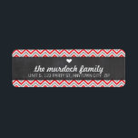 RETURN ADDRESS LABEL chevron glitter stripe red<br><div class="desc">Setup as a template it is simple for you to add your own details, or hit the customize button and you can add or change text, fonts, sizes etc> TIP :: 1. To resize / reposition the image/photo hit the "Customise It" button. 2. You can also change the fonts and...</div>