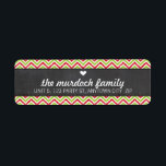 RETURN ADDRESS LABEL chevron glitter stripe red<br><div class="desc">Setup as a template it is simple for you to add your own details, or hit the customize button and you can add or change text, fonts, sizes etc> TIP :: 1. To resize / reposition the image/photo hit the "Customise It" button. 2. You can also change the fonts and...</div>