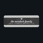 RETURN ADDRESS LABEL chevron pattern stripe grey<br><div class="desc">Setup as a template it is simple for you to add your own details, or hit the customize button and you can add or change text, fonts, sizes etc> TIP :: 1. To resize / reposition the image/photo hit the "Customise It" button. 2. You can also change the fonts and...</div>