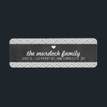 RETURN ADDRESS LABEL chevron pattern stripe grey<br><div class="desc">Setup as a template it is simple for you to add your own details, or hit the customize button and you can add or change text, fonts, sizes etc> TIP :: 1. To resize / reposition the image/photo hit the "Customise It" button. 2. You can also change the fonts and...</div>