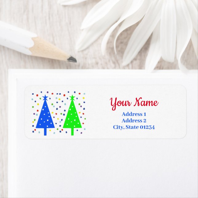 Return Address Label - Christmas Tree 2 (Insitu)