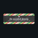 RETURN ADDRESS LABEL cute colourful bright striped<br><div class="desc">Setup as a template it is simple for you to add your own details, or hit the customize button and you can add or change text, fonts, sizes etc> TIP :: 1. To resize / reposition the image/photo hit the "Customise It" button. 2. You can also change the fonts and...</div>