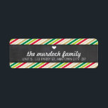 RETURN ADDRESS LABEL cute colourful bright striped<br><div class="desc">Setup as a template it is simple for you to add your own details, or hit the customize button and you can add or change text, fonts, sizes etc> TIP :: 1. To resize / reposition the image/photo hit the "Customise It" button. 2. You can also change the fonts and...</div>