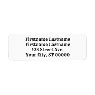 Return Address Label For a Couple With Two Names