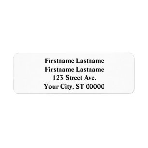Return Address Label For a Couple With Two Names