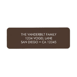 Return Address Label in Mocha