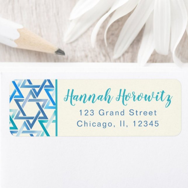 Return address label jewish star of david   (Creator Uploaded)