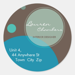 RETURN ADDRESS LABEL :: large dots 5