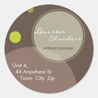 RETURN ADDRESS LABEL :: large dots 7