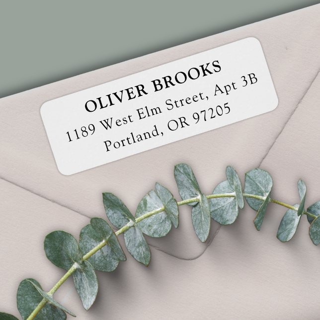 Return Address Label Minimal Simple Elegant White (Return Address Label Minimal Simple Elegant White)