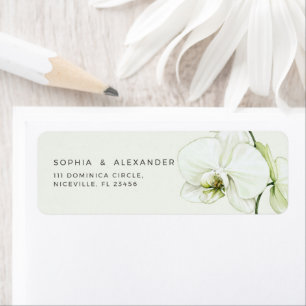 Return Address Label Orchid Wedding.