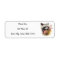 Return Address Label - Raccoon Holding Wildflowers