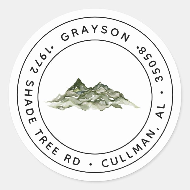  Return Address Label/Seal Classic Round Sticker (Front)