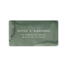 Return Address Label Watercolor Wedding.