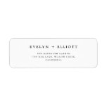 Return Address Label Wedding<br><div class="desc">Perfect for the minimalist modern couple, these labels feature clean, bold typography that adds a stylish and timeless look to your invitations. Crafted with a focus on simplicity and elegance, the crisp black text on a pure white background ensures your wedding details stand out. Ideal for black tie events or...</div>