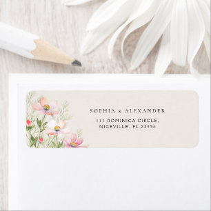 Return Address Label Wildflowers Wedding.