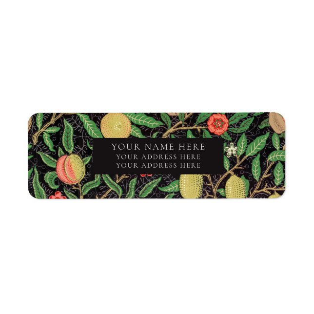 RETURN ADDRESS LABEL : WILLIAM MORRIS  (Front)