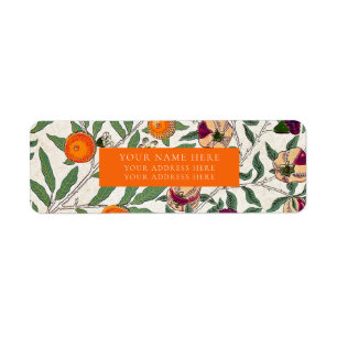 RETURN ADDRESS LABEL : WILLIAM MORRIS : FLORAL