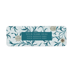 RETURN ADDRESS LABEL : WILLIAM MORRIS : FLORAL
