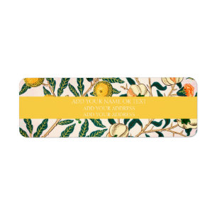 RETURN ADDRESS LABEL : WILLIAM MORRIS POMEGRANATE