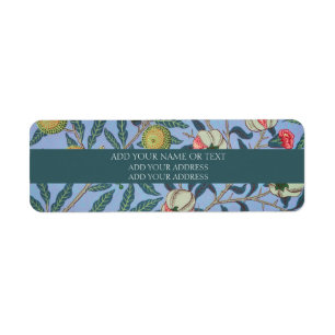 RETURN ADDRESS LABEL : WILLIAM MORRIS POMEGRANATE