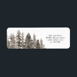 Return Address Label Winter Christmas Trees<br><div class="desc">This is a beautiful watercolor painted holiday return address label. A Christmas Holiday theme with watercolor painted winter snow scene of rows of christmas trees. Festive and beautiful!  holidayz18</div>