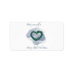 Return Address Label with Christmas illustration