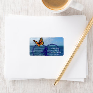 Return Address Labels Anchor Butterfly