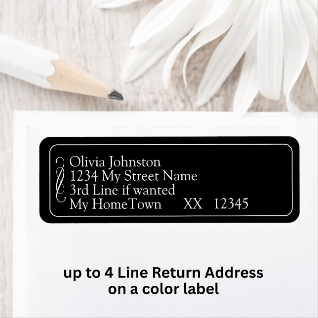 Return Address Labels, Black White Infinity Scroll (Creator Uploaded)