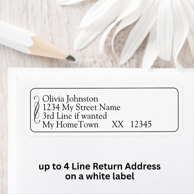 Return Address Labels, Black White Infinity Scroll (Creator Uploaded)
