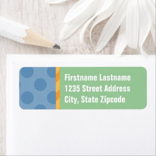 Return Address Labels   Blue, Orange, & Green