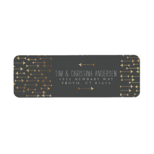 RETURN ADDRESS LABELS   Boho Gold Arrow Baby Birth