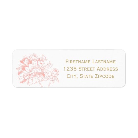 Return Address Labels | Coral Peony Design
