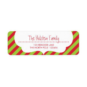 RETURN ADDRESS LABELS :: cupid's bow bright stripe