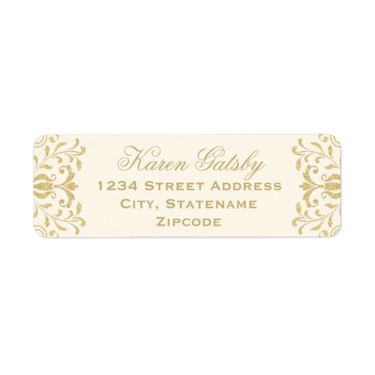 Return Address Labels | Gold Vintage Glamour
