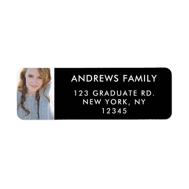 Return Address Labels | Graduate Photo Custom (Front)