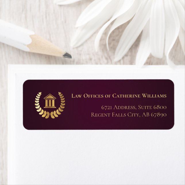 Return Address Labels Law Legal (Insitu)