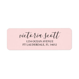 Return Address Labels Modern Pink
