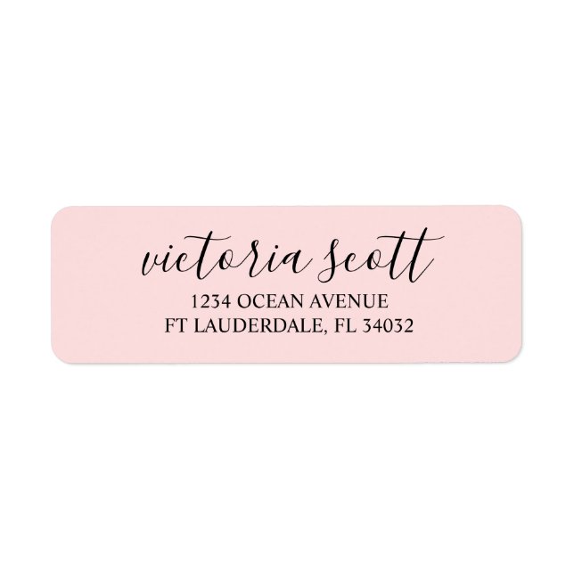Return Address Labels | Modern Pink (Front)